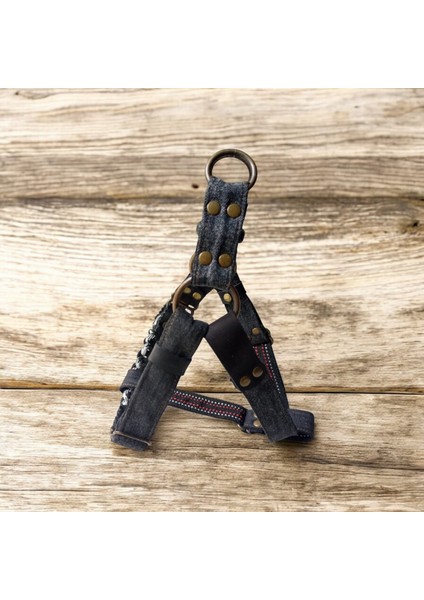 Köpek göğüs tasması küçük ırk kot paracort örgülü göğüs ölçüsü:30-60cm ayarlamalı dog harness GT2-35
