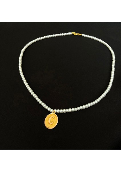 14 Ayar 0.45 Gram C Harfli Incili Kolye