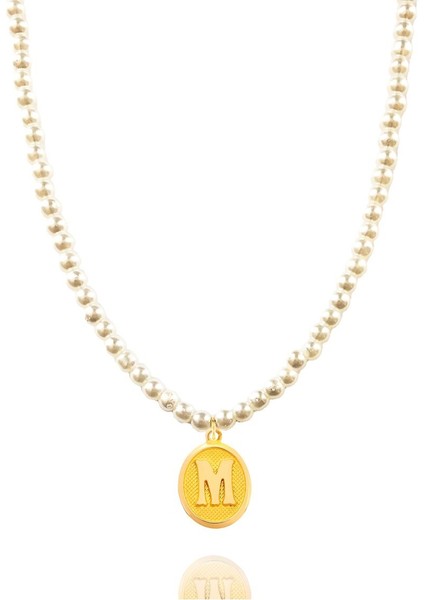 14 Ayar 0.45 Gram M Harfli Incili Kolye