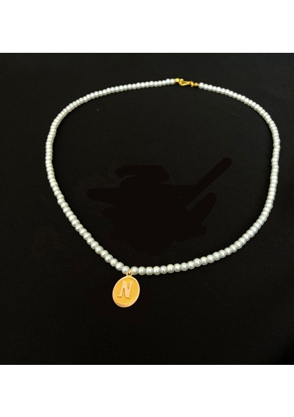 14 Ayar 0.45 Gram N Harfli Incili Kolye