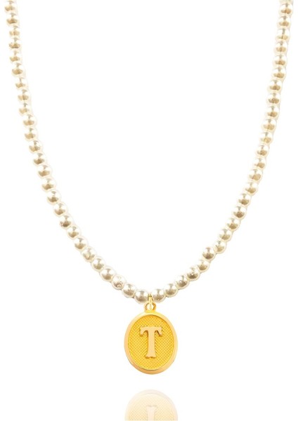 14 Ayar 0.45 Gram T Harfli Incili Kolye