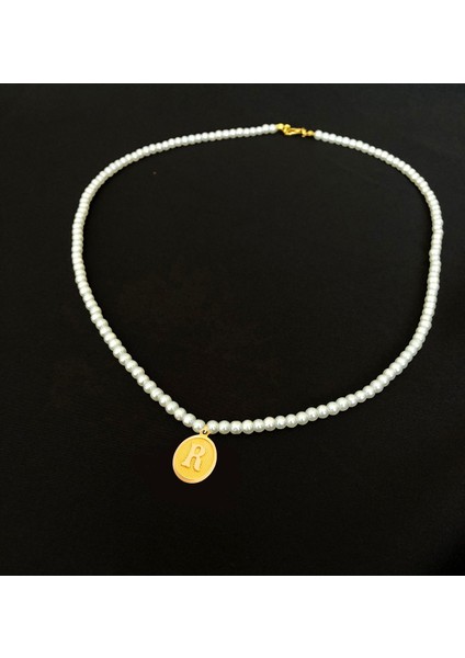 14 Ayar 0.45 Gram R Harfli Incili Kolye