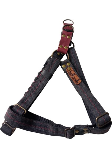 Köpek göğüs tasması kot orta ırk genişlik:2,5cm göğüs ölçüsü:45-80cm ayarlamalı dog harness GT2-36 modelleri
