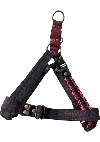 Köpek göğüs tasması kot orta ırk genişlik:2,5cm göğüs ölçüsü:45-80cm ayarlamalı dog harness GT2-36 indirimleri
