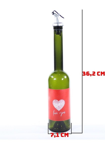 Sevgililer Günü Konseptli Sosluk Siyah 500 ml (Akıtıcılı) Love You modelleri