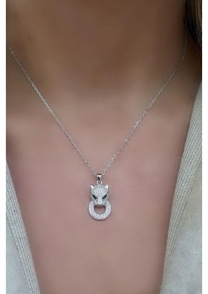 Italyan Tasarımı 925 Ayar Gümüş Kaplan Kolye modelleri