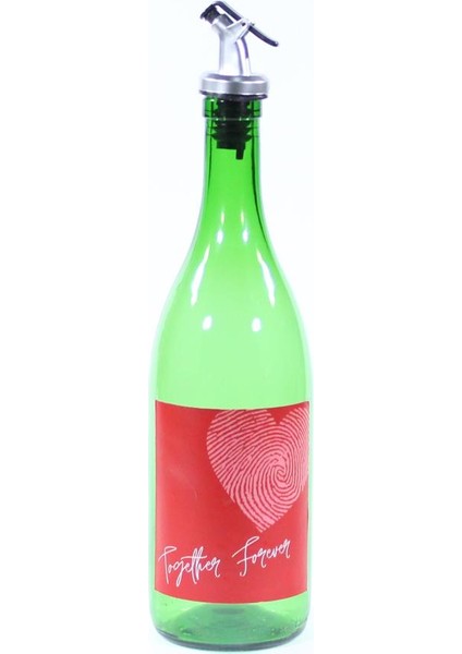 Sevgililer Günü Konseptli Sosluk Yeşil 750 ml (Akıtıcılı) Together Forever
