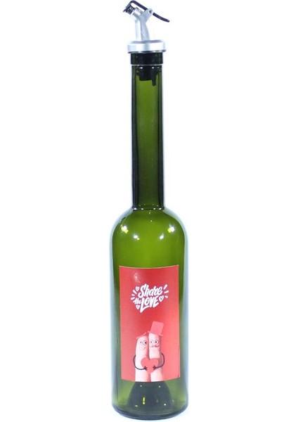 Sevgililer Günü Konseptli Sosluk Siyah 500 ml (Akıtıcılı) Share The Love
