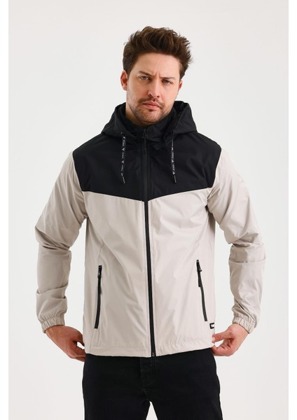 Erkek Yaka Garnili Yağmurluk