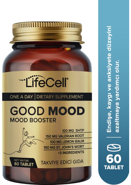 Good Mood Booster | Ruh Halinizi Dengeleyin! 5htp ve Valerian İçeren Kompleks Takviye Edici Gıda