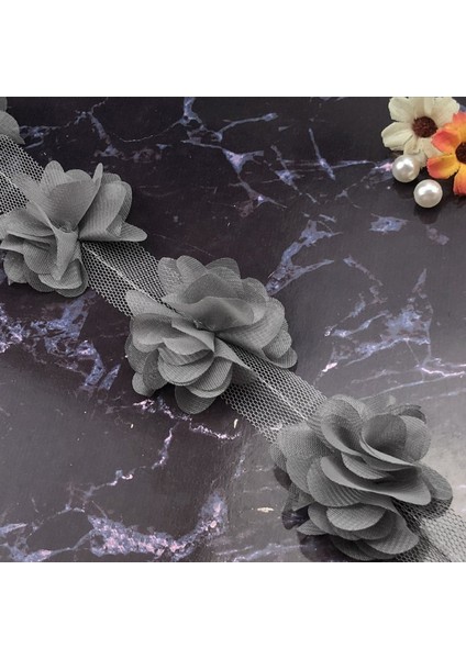 Gri Lazer Kesim Çiçek (13 Adet)