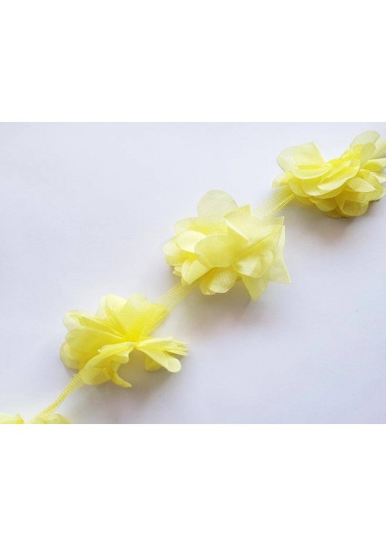 Sarı Lazer Kesim Çiçek (13 Adet)