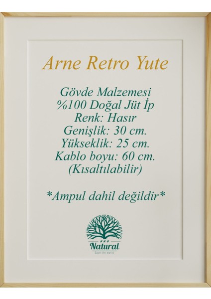 Arne'r Hasır Avize, Salon Avize, Yatak Odası Avize, Çocuk Odası Avize, Bohem Avize