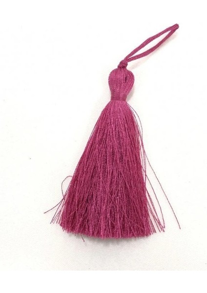 Fuşya İp Püskül 8 cm 10 Adet