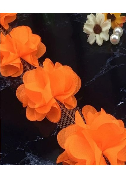 Turuncu Lazer Kesim Çiçek (130 Adet)