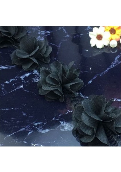 Siyah Lazer Kesim Çiçek (65 Adet)