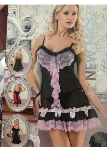 Dantel Fiyonklu Mini Gecelik fiyatları