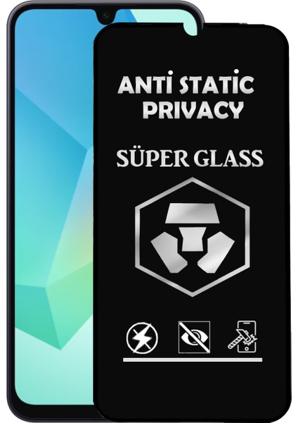 Samsung Galaxy A16 Tam Kaplayan Anti Statik Hayalet Süper Cam Ekran Koruyucu