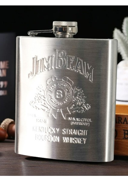 Jim Beam 9 Oz Paslanmaz Çelik Cep Matarası 266 ml Içki Viski Alkol Matarası modelleri