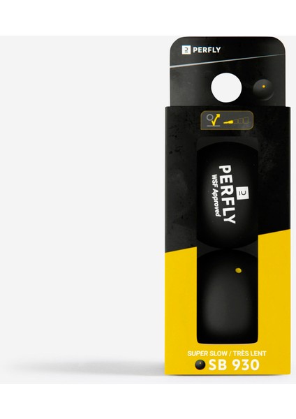 Squash Topu - 2'li - Sarı Noktalı - Sb 930