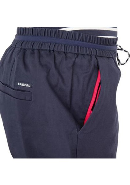 Kadın Yelkenli Şortu - Lacivert - Sailing 100 Beden: Xl ,