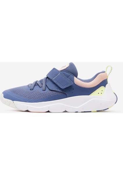 Çocuk Cırt Cırtlı ve Elastik Bağcıklı Spor Ayakkabı - Mavi/pembe - Playful Fast Beden: 35 ,
