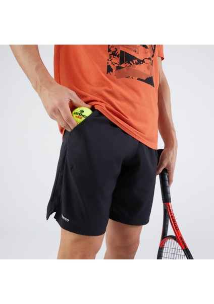 Erkek Tenis Şortu - Siyah - Essential+ Beden: L ,
