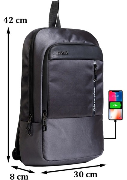 Dada 08 Slim Laptop Tablet Bölmeli Sırt Çantası 15.6 Inç