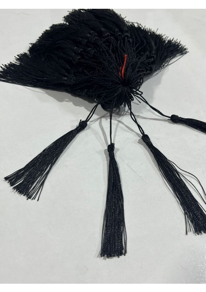 Siyah İp Püskül 8 cm 10 Adet
