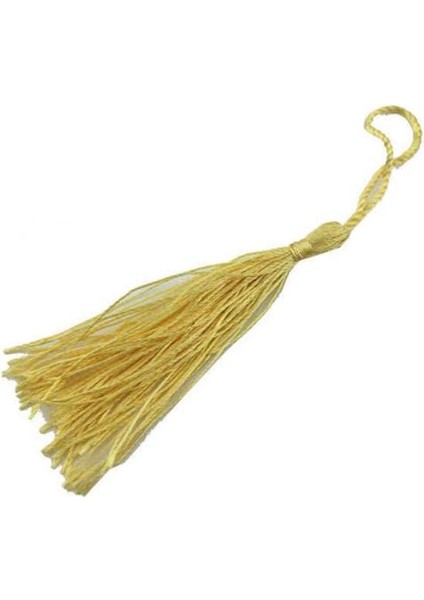 Sarı İp Püskül 8 cm 10 Adet