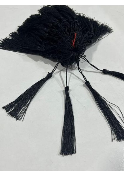 Siyah İp Püskül 8 cm 25 Adet