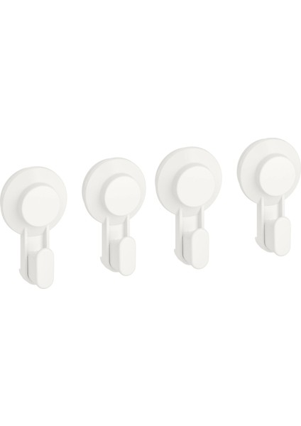 4 Adet Vantuzlu Banyo Duvar Askısı Ikea 4'lü Set Havlu Askısı Beyaz Plastik Askı Kanca