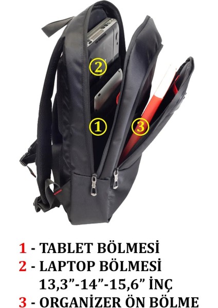 Dada 08 Slim Laptop Tablet Bölmeli Sırt Çantası 15.6 Inç indirimleri