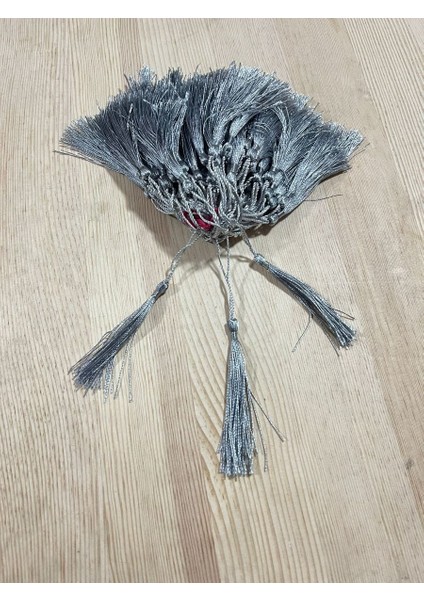 Gri Renk İp Püskül 8 cm 50 Adet
