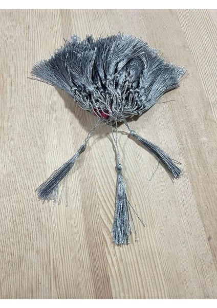 Gri Renk İp Püskül 8 cm 10 Adet