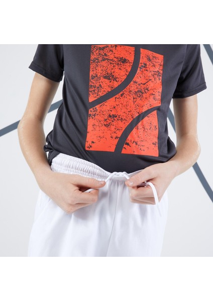 Çocuk Tenis Şortu - Beyaz - TSH100 Beden: 161-172CM 14-15 Yaş ,
