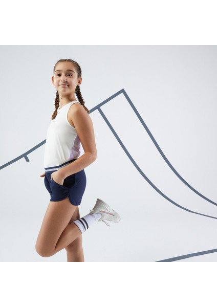 Çocuk Tenis Şortu - Lacivert - TSH500 Beden: 141-148CM 10-11YAŞ ,