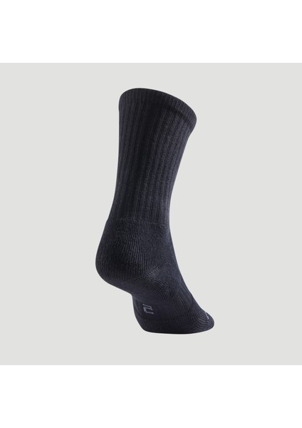 Tenis Çorabı - Uzun Boy Konçlu - 3'lü Paket - Siyah - Rs 500 Beden: 39/42 ,