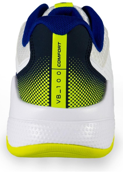 Yetişkin Voleybol Ayakkabısı - Beyaz / Mavi / Neon Sarı - Comfort Beden: 38 ,