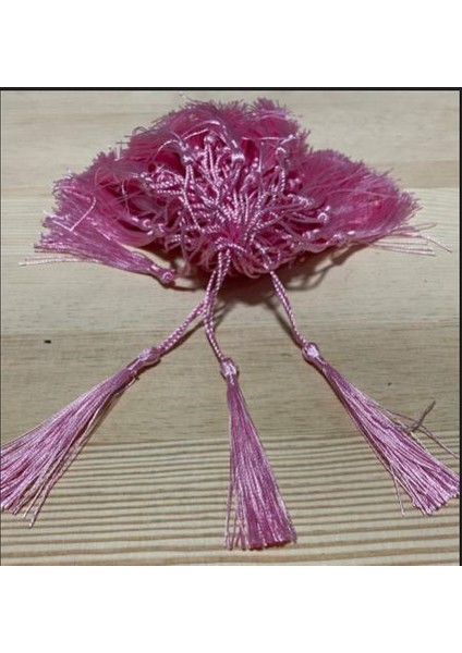 Pembe İp Püskül 8 cm 50 Adet