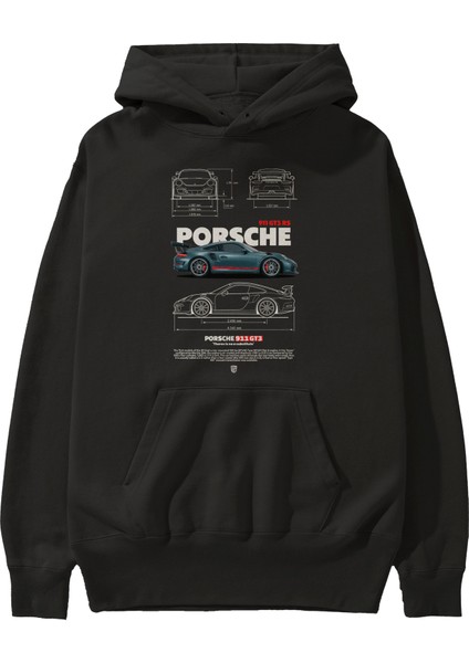 Porsche 911 Gt3 Rs Ön Baskılı Hoodie Oversize Kapüşonlu Sweatshirt Erkek Kadın Unisex fiyatları