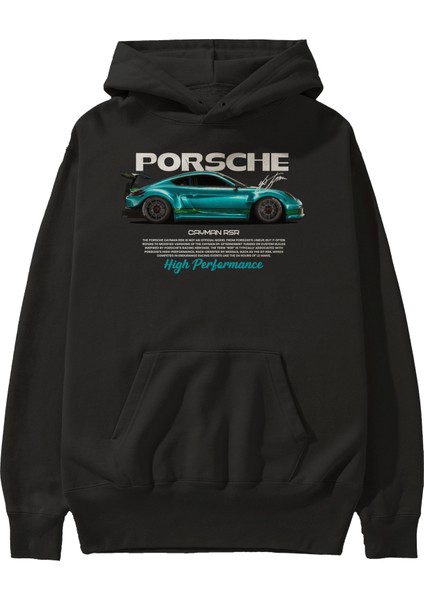 Porsche Cayman Rsr Ön Baskılı Hoodie Oversize Kapüşonlu Sweatshirt Erkek Kadın Unisex fiyatları