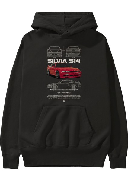 Nissan Silvia S14 Ön Baskılı Hoodie Oversize Kapüşonlu Sweatshirt Erkek Kadın Unisex fiyatları