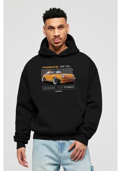 Porsche Dls-Turbo Ön Baskılı Hoodie Oversize Kapüşonlu Sweatshirt Erkek Kadın Unisex