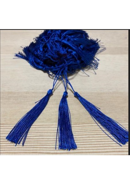 Saks Mavisi İp Püskül 8 cm 10 Adet