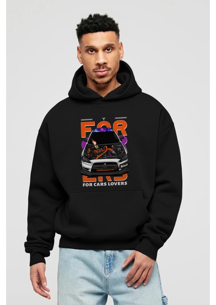 For Cars Lovers Ön Baskılı Hoodie Oversize Kapüşonlu Sweatshirt Erkek Kadın Unisex