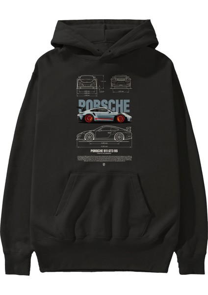 Porsche 911 Gt3 Rs 2 Ön Baskılı Hoodie Oversize Kapüşonlu Sweatshirt Erkek Kadın Unisex fiyatları
