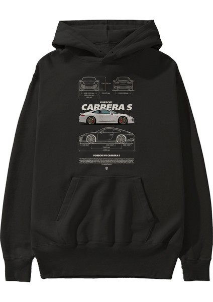 Porsche Carrera S Ön Baskılı Hoodie Oversize Kapüşonlu Sweatshirt Erkek Kadın Unisex fiyatları