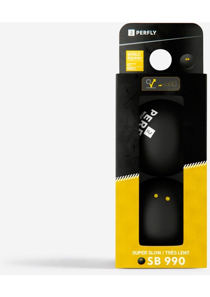 Squash Topu - 2'li - Çift Sarı Noktalı - Sb 990