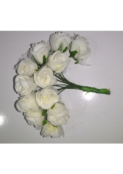 Beyaz Latex Gül 12 Bağ